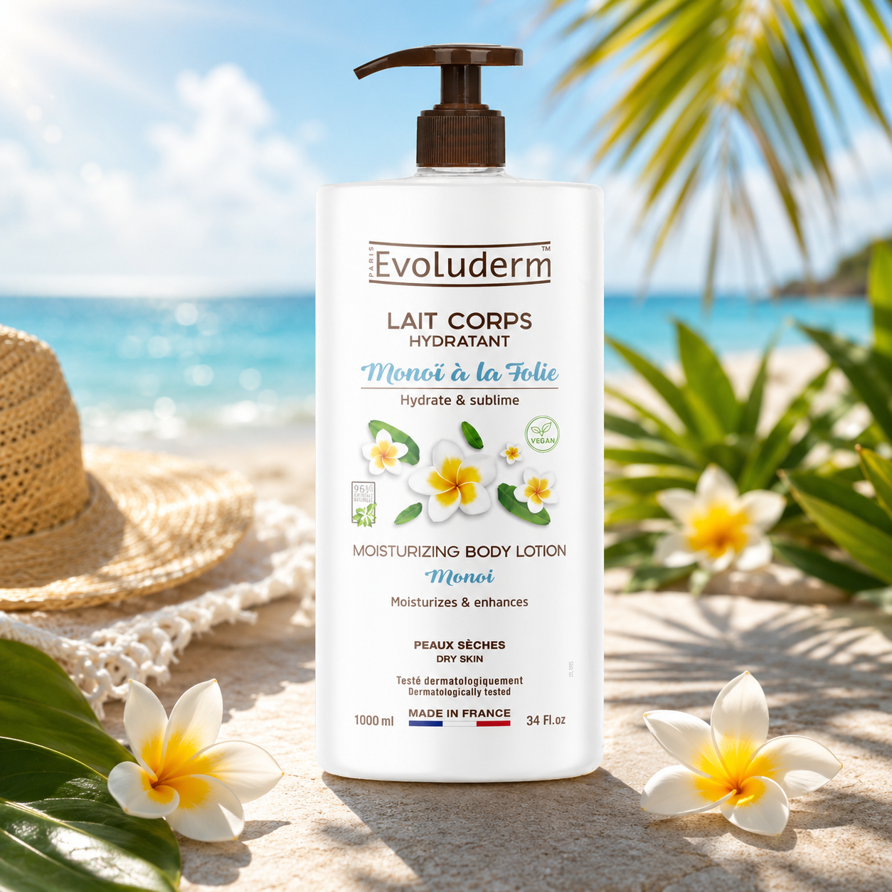 Lait corps Evoluderm monoï ✨ 1L