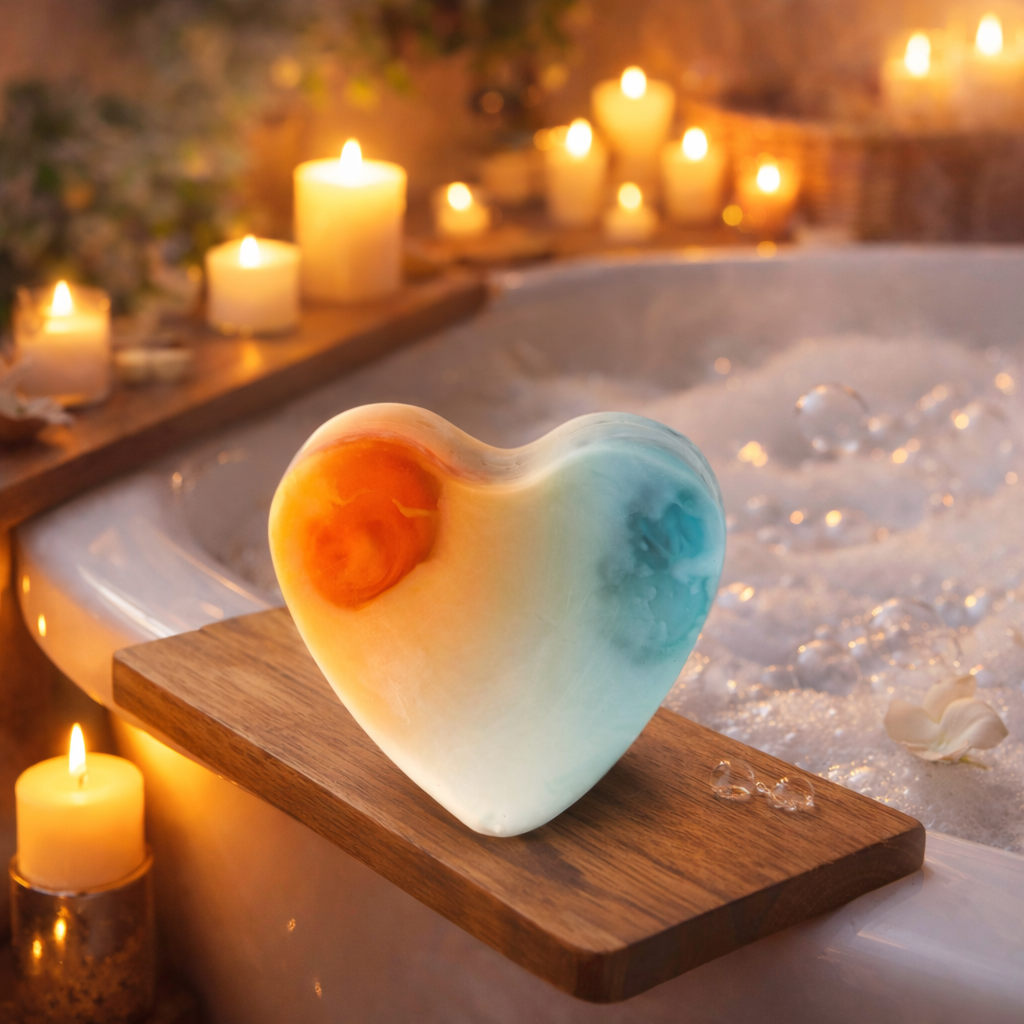 Savon glycérine cœur parfum "Sunlight"✨