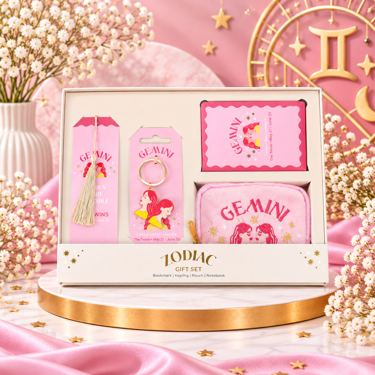 ♊✨ COFFRET CADEAU ASTROLOGIQUE GÉMEAUX – ZODIAC ✨♊