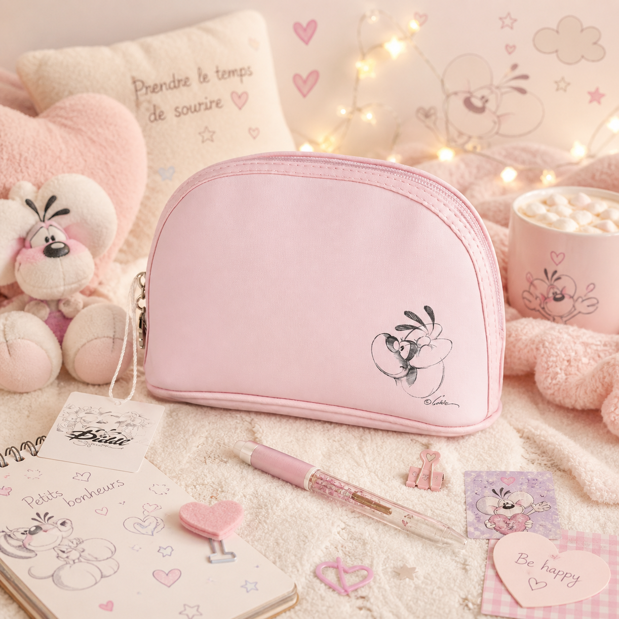 Trousse cosmétique collection signature - DIDDL ✨rose rêverie