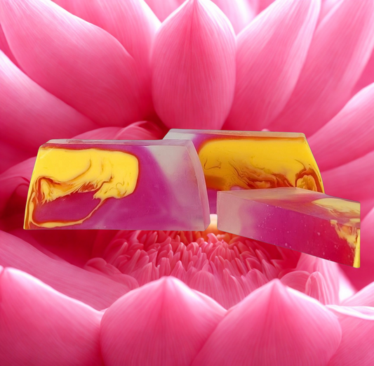 Tranche savon fleur de lotus