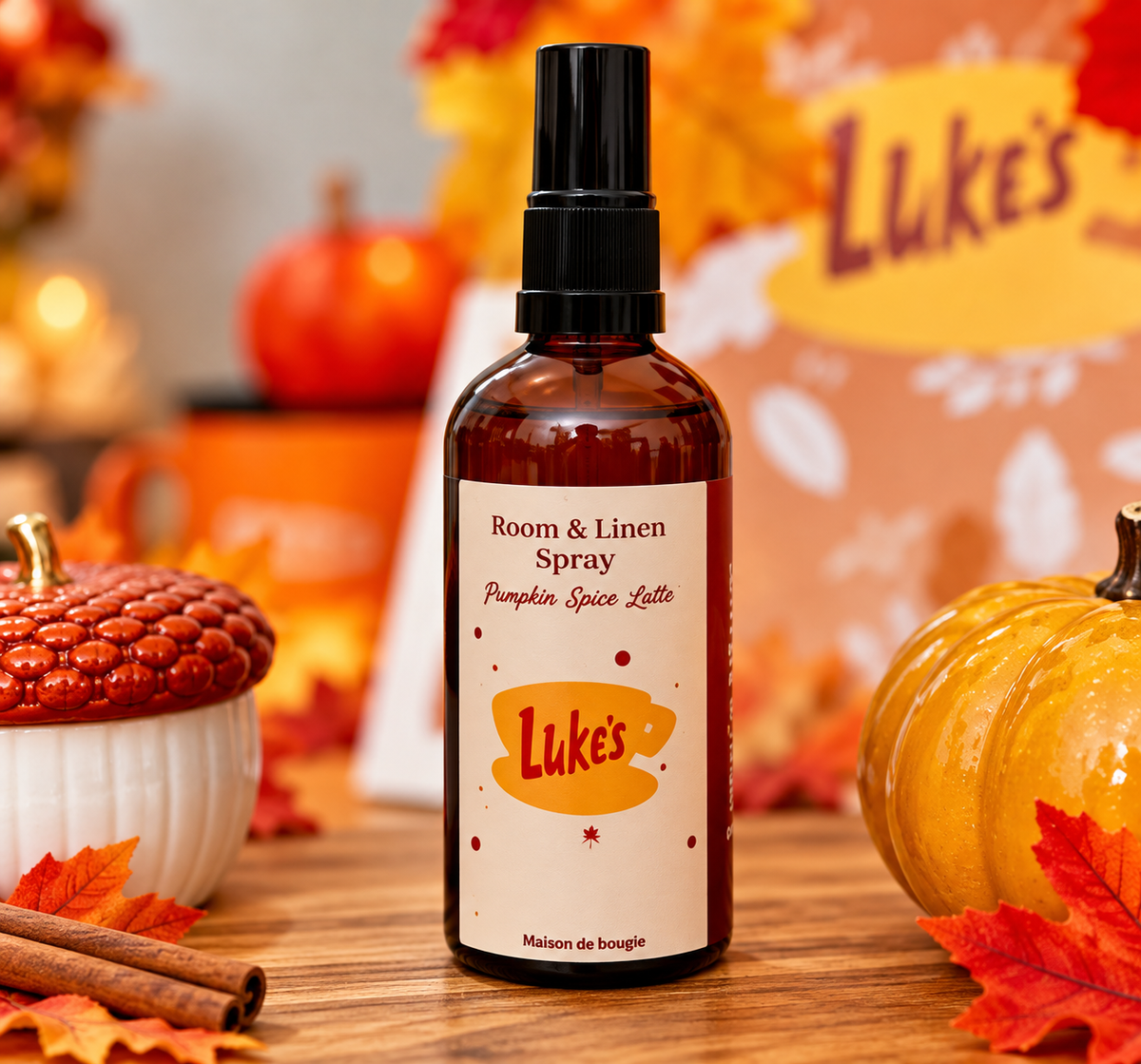 🍂🎃 Spray d’ambiance & linge – Pumpkin Spice Latte | Luke’s Diner ☕✨