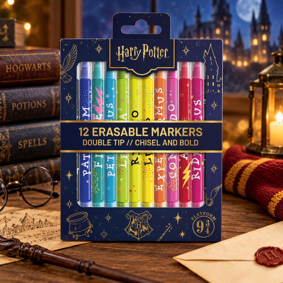 HARRY POTTER - Lot de 12 Marqueurs Effaçables