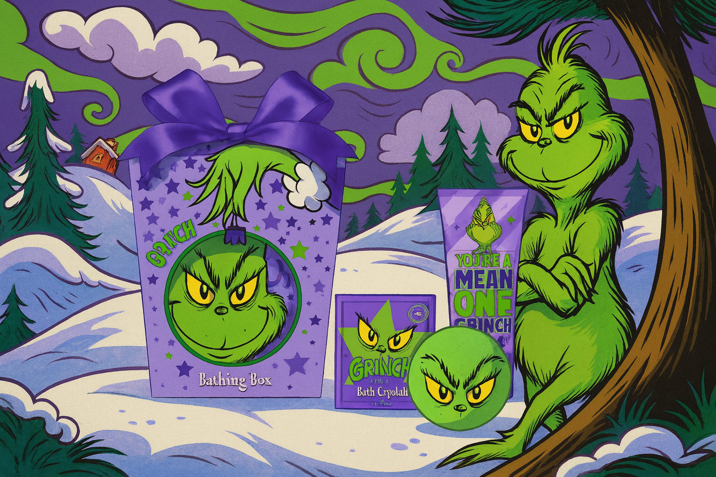 🎁 Coffret Bain – Édition Grinch