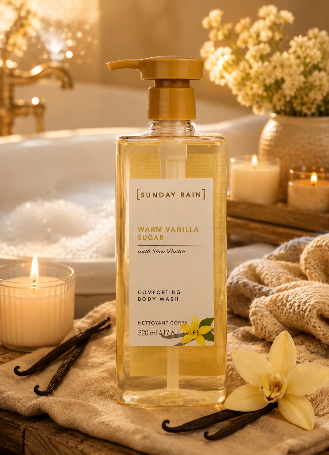 Gel douche Warm Vanilla Sunday Rain
520 ml ✨