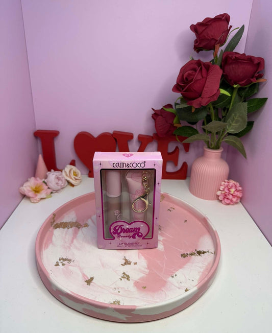 Lip gloss set Kevin et coco porte clés 🌸