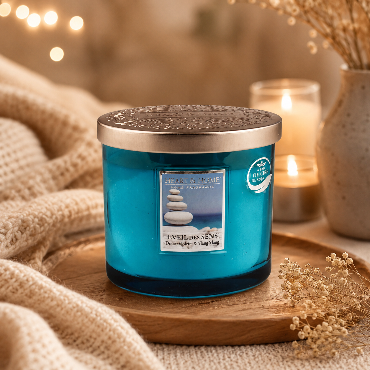 Bougie parfumée Ellipse 2 mèches Eveil des Sens