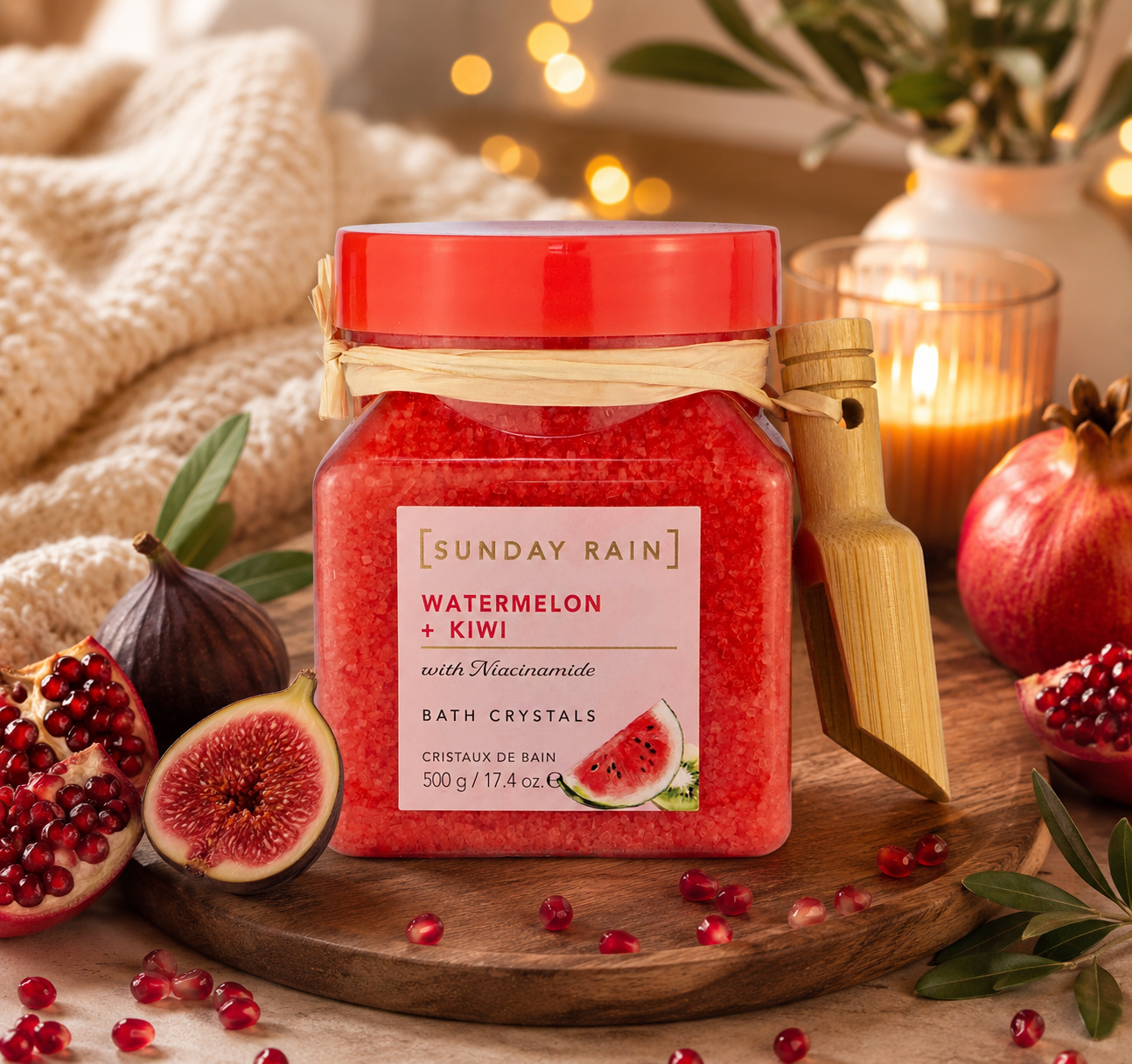 Cristaux de bain Pastèque +Kiwi 500g