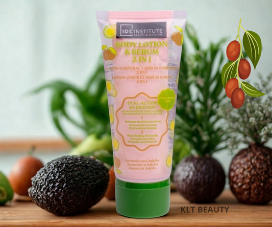 Lotion & Sérum Corps 2-en-1 à l’Acide Hyaluronique avocat jojoba