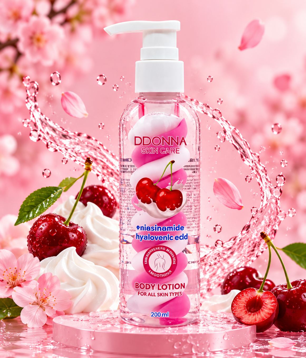 Lait Corporel DDONNA SKN CARE Cerise & Chantilly 🩷