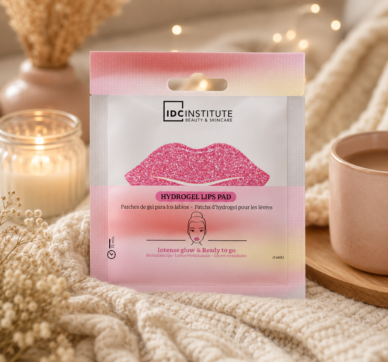 Patch lèvres paillettes rose ✨