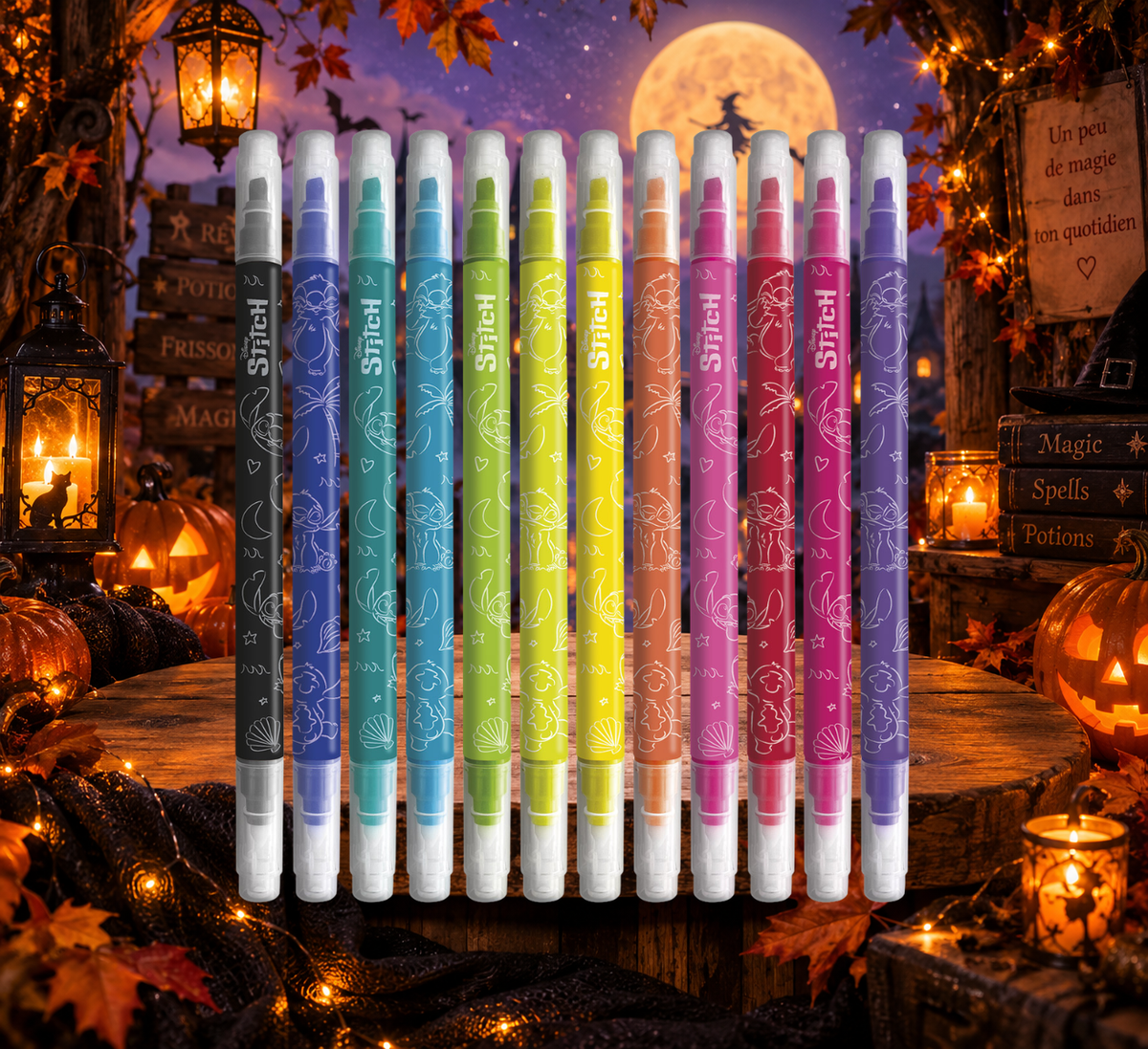 STITCH - Lot de 12 Marqueurs Effaçables