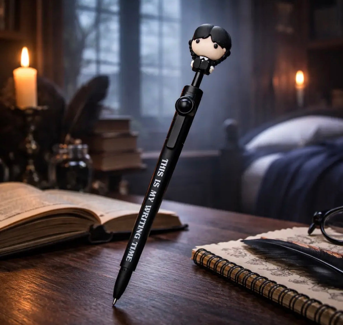 Stylo Mercredi Addams ✨