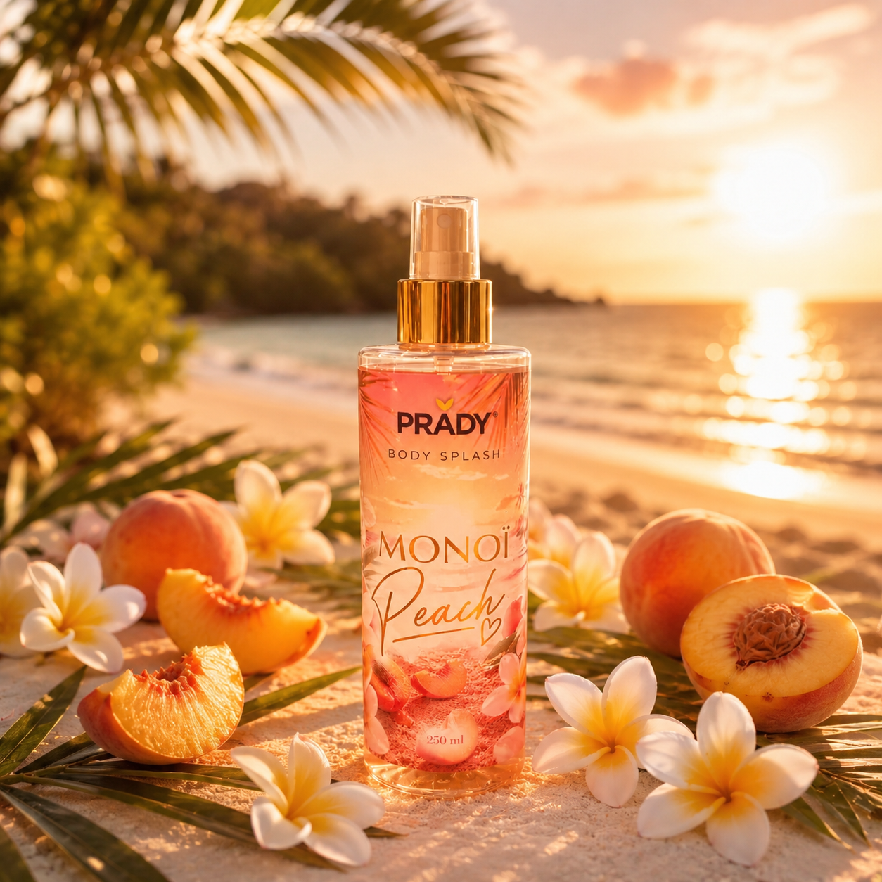 Brume Corps & Cheveux Monoi Peach 250ml - Prady ✨