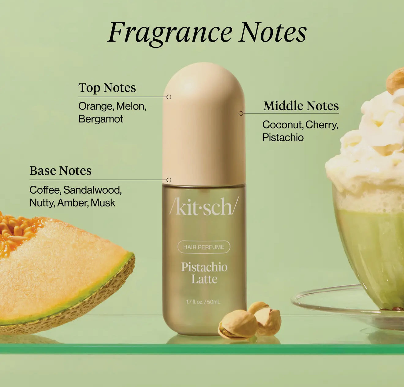 Parfum pour cheveux pistachio latte