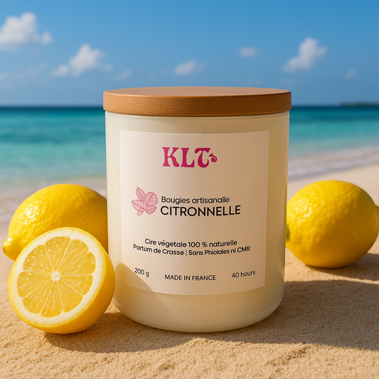 Bougie parfumée citronnelle 🍋-200g