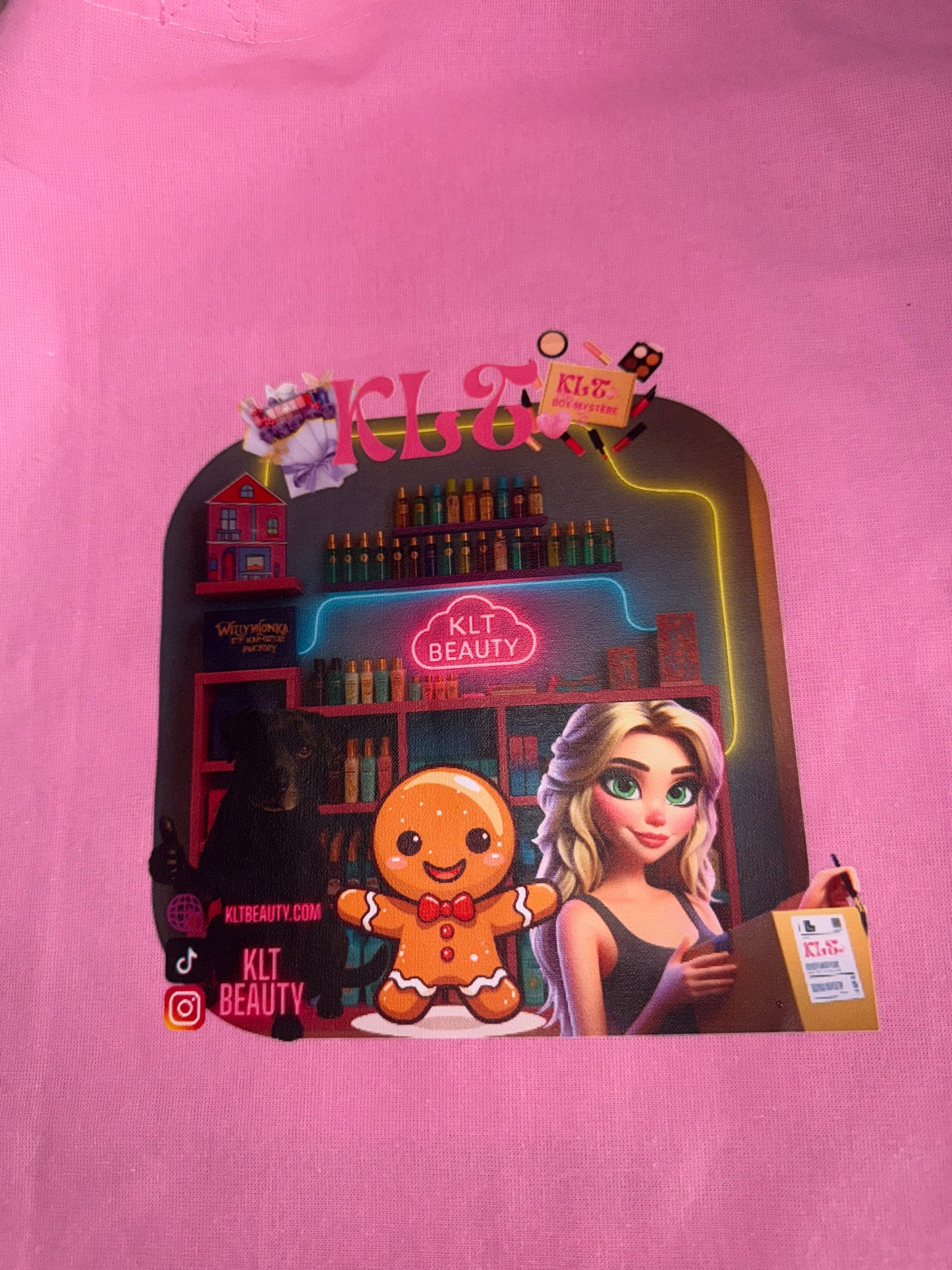 Tote bag les aventures de KLT BEAUTY rose 🌸
