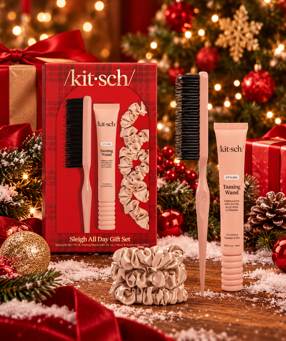 Coffret cadeau 5 pièces Noël cheveux ❤️