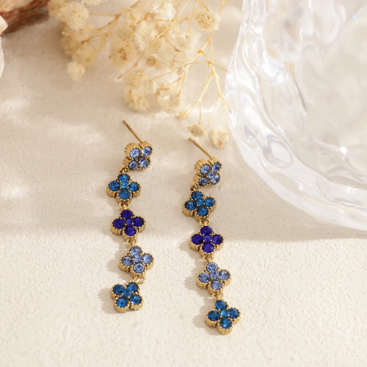 Boucles d’oreilles bleu ✨