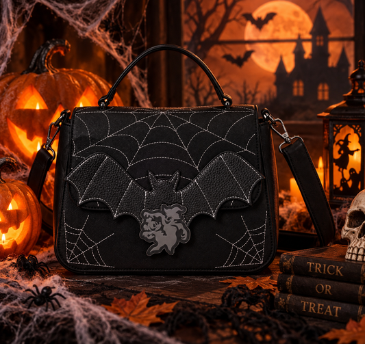 DISNEY - Mickey & Minnie Spiderweb & Bats - Sac bandoulière Loungefly