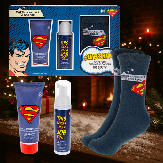 Coffret de chaussettes de soins corporels SUPERMAN 🌸