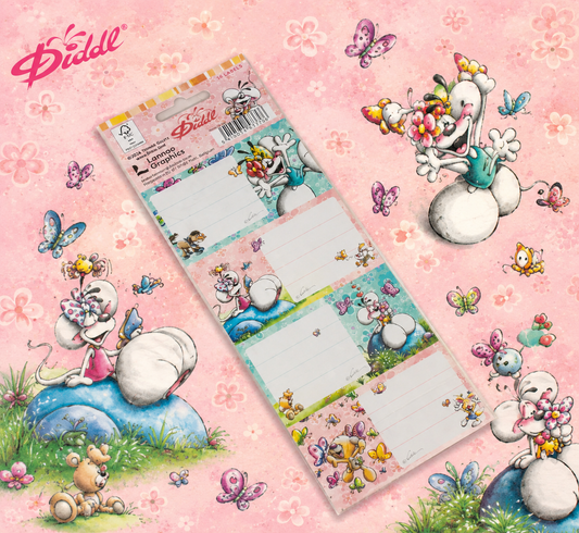 Set 16 étiquettes autocollantes - DIDDL (Collection 2) 🌸