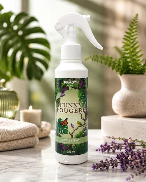 Spray d'Ambiance Maison et Tissu FUNNY FOUGERE 220ML - Prady