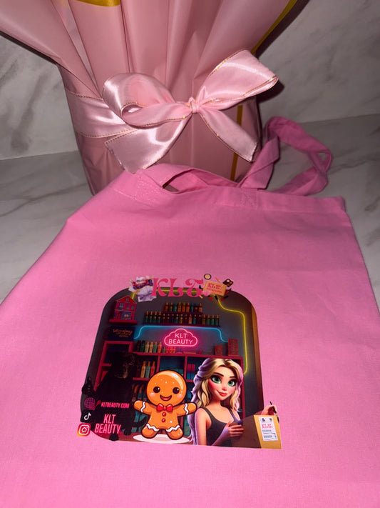 Tote bag les aventures de KLT BEAUTY rose 🌸